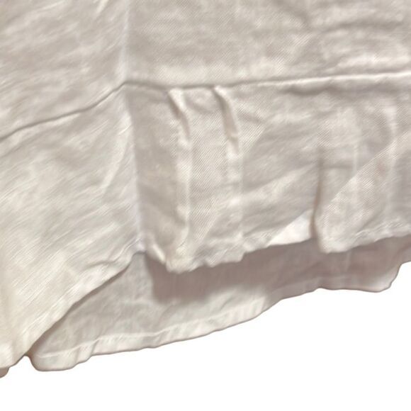 Russ Berens top S 100% linen white pintuck Decor Angelic Minimalist Dainty Girl - Picture 4 of 10